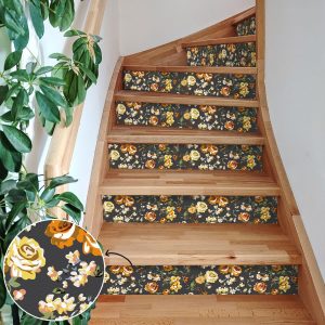 Autocollants pour escaliers « Rural Rose »